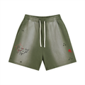 “WEAPONS” Sun Fade Distressed Shorts