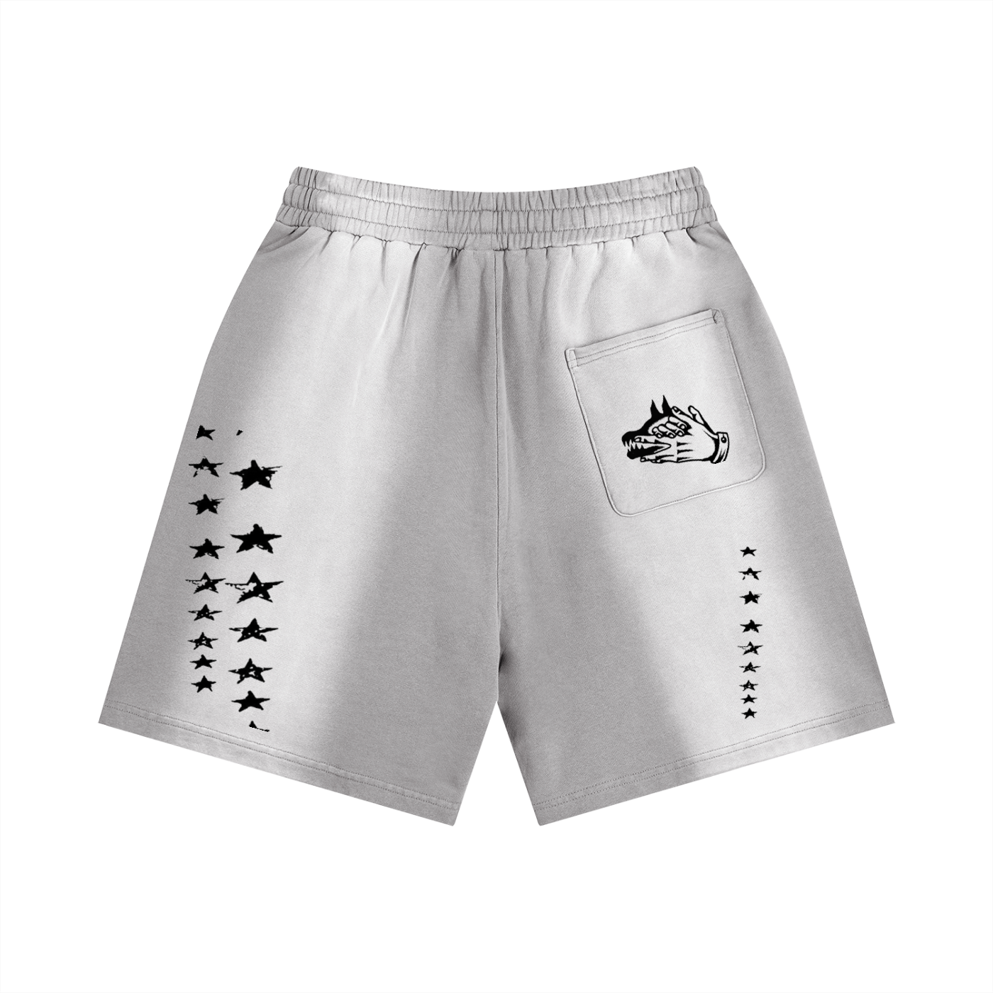 “WEAPONS” Sun Fade Distressed Shorts
